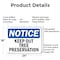 Signmission Keep Out Tree Preservation OSHA Notice Sign, Aluminum, 24in W x 18in L, 2PK OS-2PACK-NS-A-1824-L-13858 - alternate 6